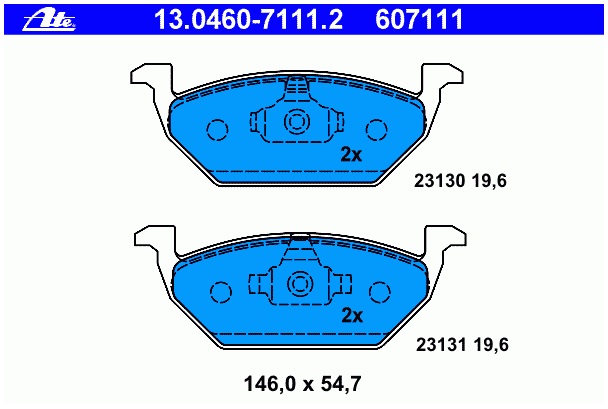 Колодки тормозные 13.0460-7111.2